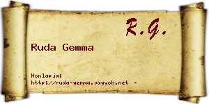 Ruda Gemma névjegykártya